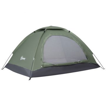 Outsunny Cort Iglu Camping 2 Persoane Ușă Fermoar Plasă Tantari Ferestre Geantă Transport Verde | Aosom Romania