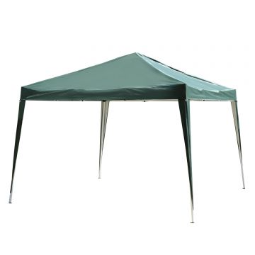 Outsunny Foisor Schelet in Otel Pliabil Invelis in Tesatura Oxford Verde 3x3m