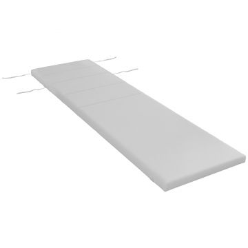 Outsunny Pernă de Lux pentru Șezlong Exterior cu Tetieră și Legături, Perfectă pentru Relaxare, Gri Deschis | Aosom Romania