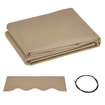Outsunny Prelată de Schimb pentru Copertină Retractabilă, Material Poliester Anti-UV, pentru Terasă, 4x2.5m, Bej | Aosom Romania
