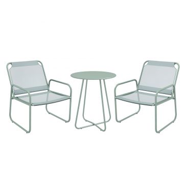 Outsunny Set Bistro pentru Exterior din 3 Piese, Masa și Scaune pentru Terasă cu Țesătură din Plasă, Design Elegant | Aosom Romania