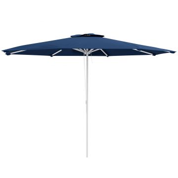 Outsunny Umbrelă Soare Exterior Gradină Reglabilă 4cm Copertină Albastru 8 Nervuri | Aosom Romania