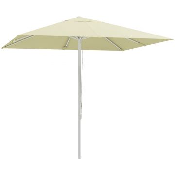 Outsunny Umbrelă Soare Exterior Gradină Reglabilă 4cm Copertină Bej 8 Nervuri | Aosom Romania