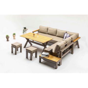 Set mobilier de gradina, Divona, Daisy, Cappuccino