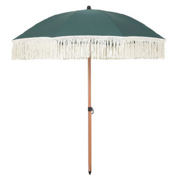 Umbrela pentru gradina/terasa Arrah, 180x200 cm, aluminiu/otel, natur/verde/alb