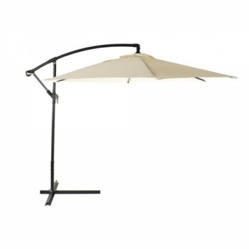Umbrela pentru gradina/terasa, DKD Home Decor, 250 x 300 cm, otel/poliester, bej