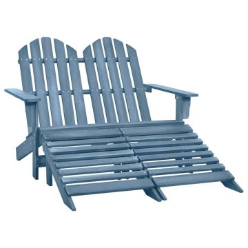 Scaun gradina Adirondack 2 locuri & otoman