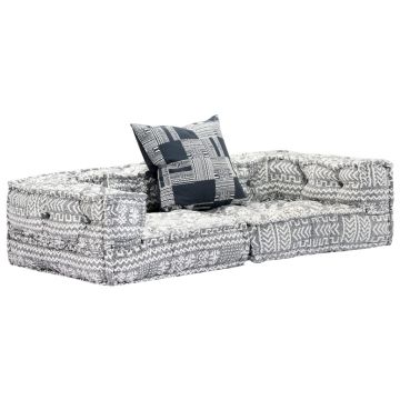 Canapea puf modulara cu 2 locuri, material textil
