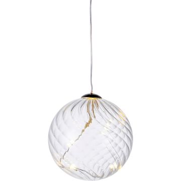 Decorațiune cu lumină LED Sirius Wave Ball, Ø 8 cm