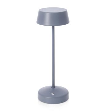 Lampa LED de exterior Esprit, Bizzotto, 11x33 cm, cu baterie reincarcabila, otel acoperit cu pulbere, albastru Lampa LED de exterior Esprit, Bizzotto, 11x33 cm, cu baterie reincarcabila, otel acoperit cu pulbere, albastru