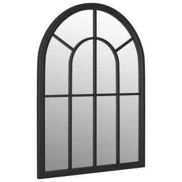 Oglinda de gradina, negru, fier, uz exterior, model 2