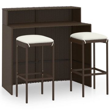 Set mobilier bar de gradina cu perne