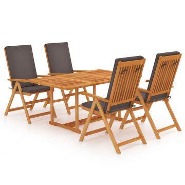 Set mobilier de gradina cu perne gri