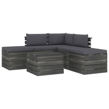 Set mobilier gradina paleti cu perne