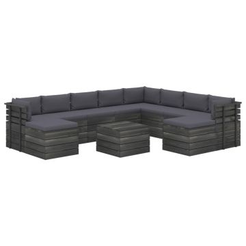 Set mobilier gradina paleti cu perne