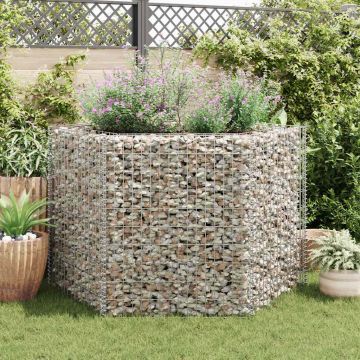 vidaXL Strat înălțat gabion hexagonal, 160 x 140 x 100 cm