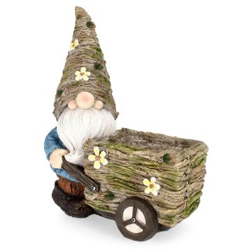 Ghiveci Hansel Gnome, Bizzotto, 37x20x47.5 cm, magneziu, maro