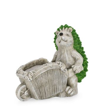 Ghiveci Hedgehog, Bizzotto, 36.5x19.5x32.5 cm, magneziu, gri/verde