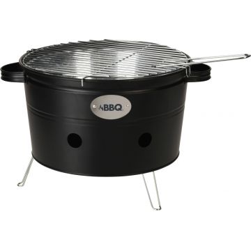 Gratar BBQ Bucket, 34.5x20 cm, metal, negru mat