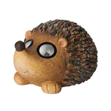 Lampa solara de gradina Hedgehog, 31x22.7x19 cm, oxidat de magneziu, maro