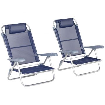 Set of 2 scaune portabile de pescuit Outsunny , Scaune de camping | Aosom Romania