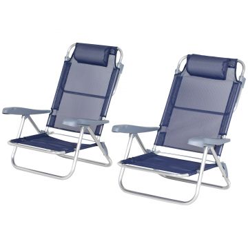 Set of 2 scaune portabile de pescuit Outsunny , Scaune de camping