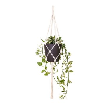 Suport suspendat pentru ghiveci de flori din material textil ø 13 cm (înălțime 100 cm) Macramé – Artevasi