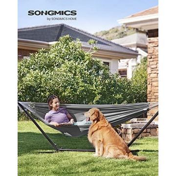 Hamac, Songmics, Gri, 300x120x93 cm