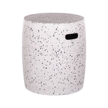 Masă auxiliară de grădină rotundă din ciment terrazzo ø 40 cm Terrazzo – LDK Garden