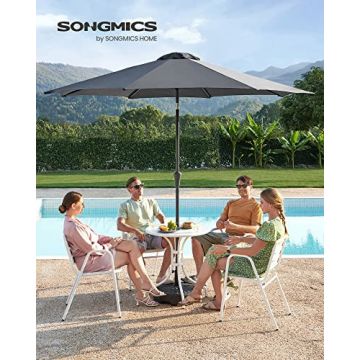 Umbrela pentru terasa, Songmics, Gri, 300x240 cm