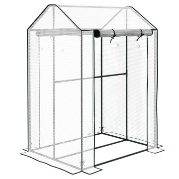 Outsunny Sera Cu 2 Camere Pentru Gradina Cu 2 Usi | Aosom Romania