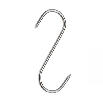 Set cinci Carlige afumatoare carne, macelarie IdeallStore®, 17 cm, inox