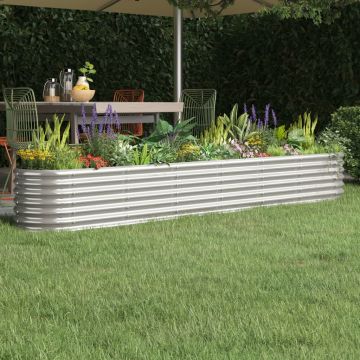 vidaXL Strat înălțat grădină 260x40x36 cm oțel vopsit electrostatic