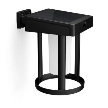 Aplica exterior Philips Camill, cu senzor, 1.4 W, plastic, rotund, negru, IP44