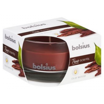 Lumanare parfumata Bolsius True Scents, maro, lemn de dud, 50 x 80 mm