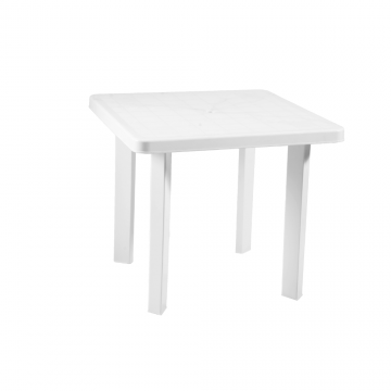 Masa patrata pentru gradina Garden, plastic, 80 x 80 x 70 cm, alb
