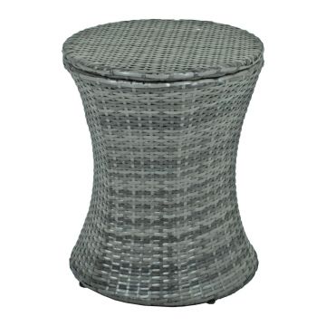 Masă de bar pentru grădină rotundă din ratan artificial ø 45 cm Mumbai – Garden Pleasure