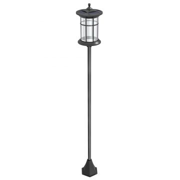 Outsunny Lampă Solară, Lumină Stradală în Aer Liber, Impermeabil  pentru Terasă, Grădină, Curte, Cale, 23.5x23.5x184 cm, Alb | Aosom Romania