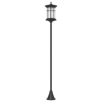 Outsunny Lampă Solară, Lumină Stradală în Aer Liber, Impermeabil  pentru Terasă, Grădină, Curte, Cale, 23.5x23.5x184 cm, Alb | Aosom Romania