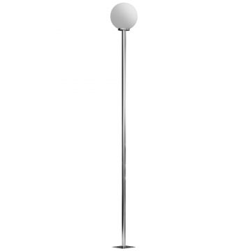 Outsunny Stâlp Iluminat Exterior, Lampadar Impermeabil cu Fir pentru Grădină din Oțel Inoxidabil și Acrilic, Φ25x223 cm, Crem | Aosom Romania