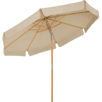 Umbrela de soare, Songmics, 3 m, Octogon, UPF 50+, Crem