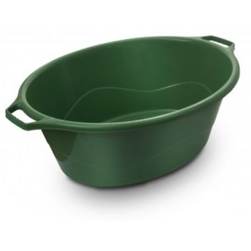 Vas oval cu manere Napochim, plastic, verde, 45 L