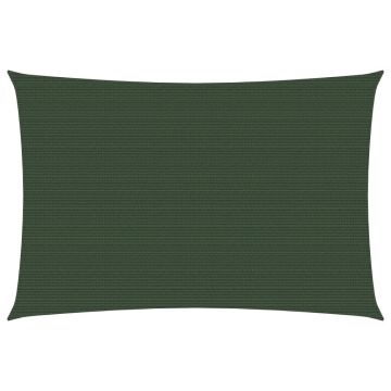 vidaXL Pânză parasolar, verde închis, 2,5x3,5 m, HDPE, 160 g/m²