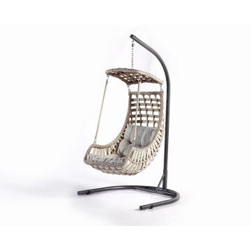 Balansoar Alacati Orgu Crem 120x214x106 cm