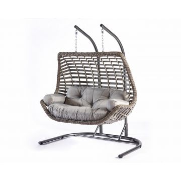 Balansoar dublu Junda Gri 173x214x120 cm