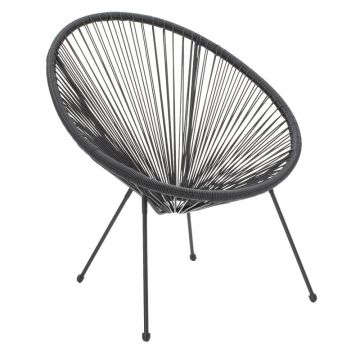 Scaun de grădină Acapulco Negru 71x76x85 cm