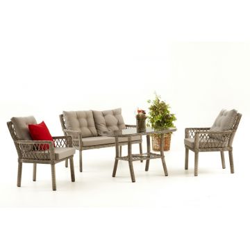 Set de gradina Pure 2 Crem 125x65x50 cm