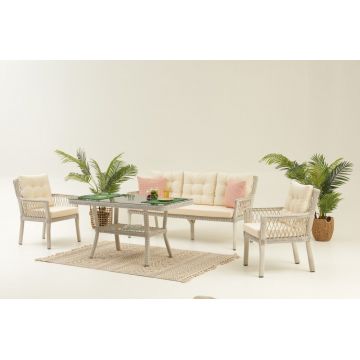 Set de gradina Pure 3 Crem 175x90x65 cm