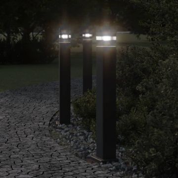 vidaXL Lampă de podea de exterior, negru, 50 cm, aluminiu