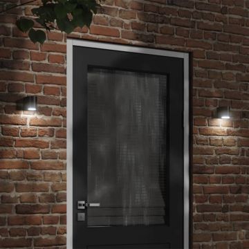 vidaXL Lampă exterioară de perete, negru, aluminiu turnat sub presiune